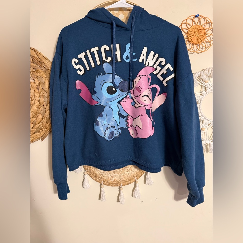 Stitch & Angel Navy Graphic Hoodie